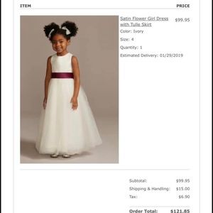 David’s Bridal Flower Girl Dress